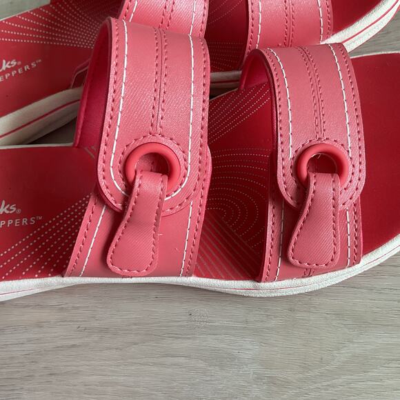 Clarks Cloudsteppers Breeze Maye Womens Strappy Sandals Pink and White Size 8 - Picture 6 of 12